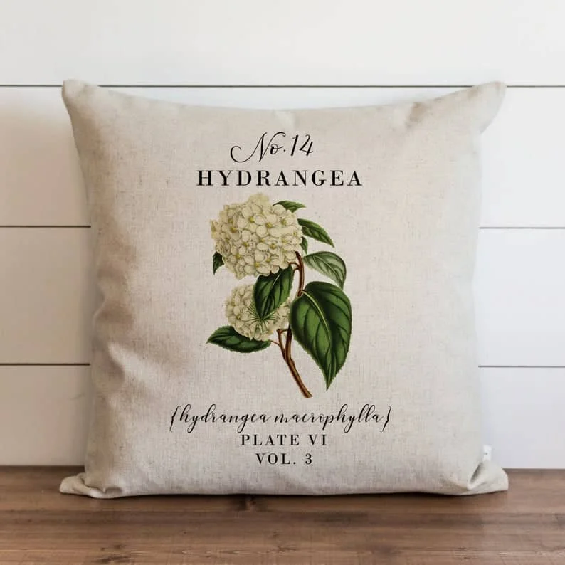 2. Almohada con hortensia