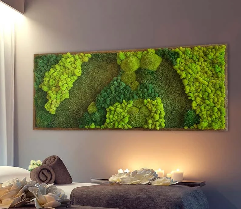 12. 大型苔藓画框