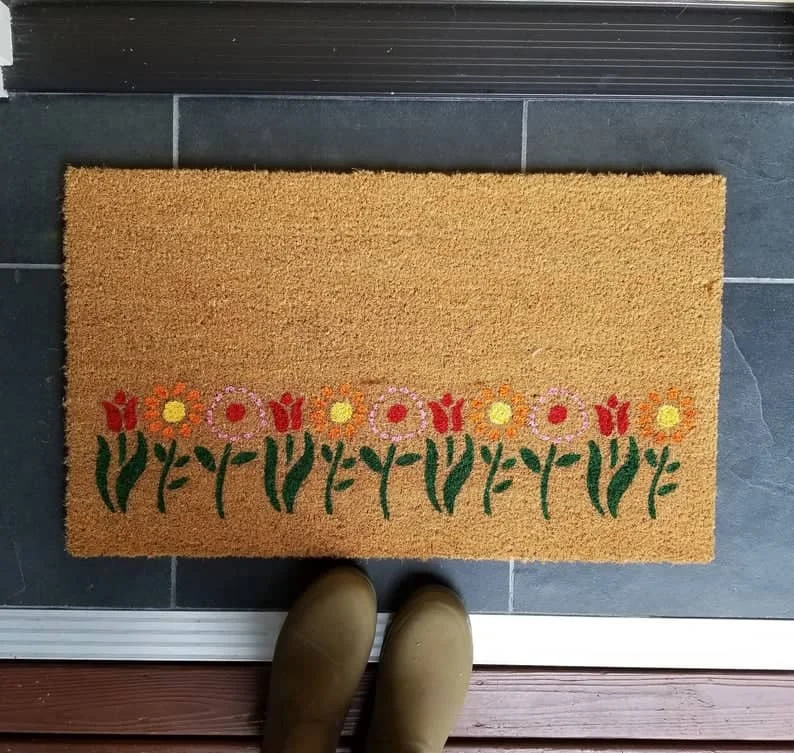 13. Alfombra con flores