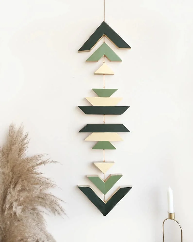 Green Wooden Wall Decoration