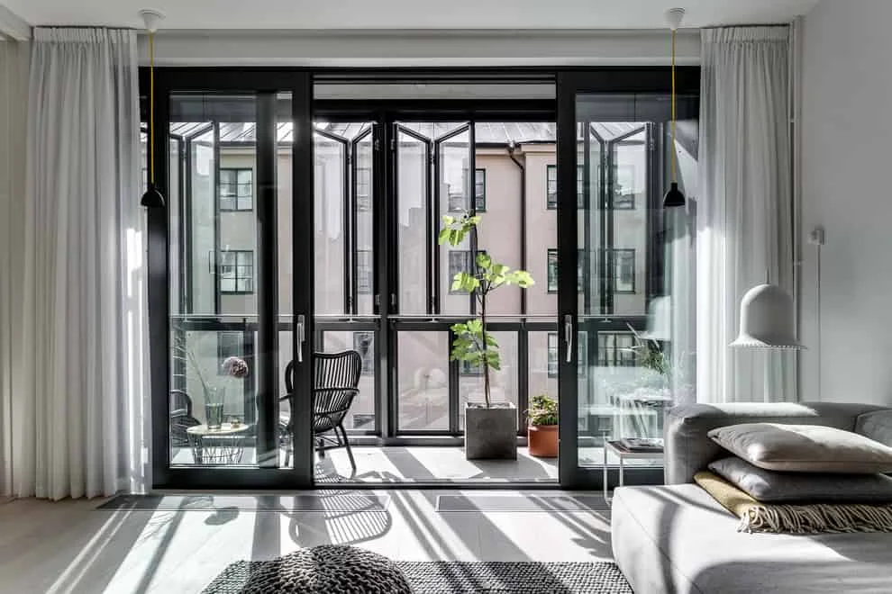 9. Monochromatic Industrial balcony