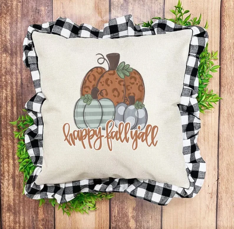 15. 南瓜与欢迎语抱枕