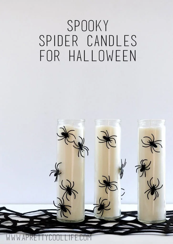 5. VELAS DE HALLOWEEN CON ARAÑA ESPLENDOR