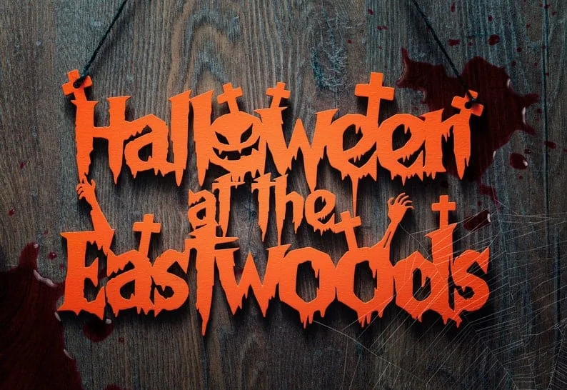 7. Персоналізований хеллоуїнський знак