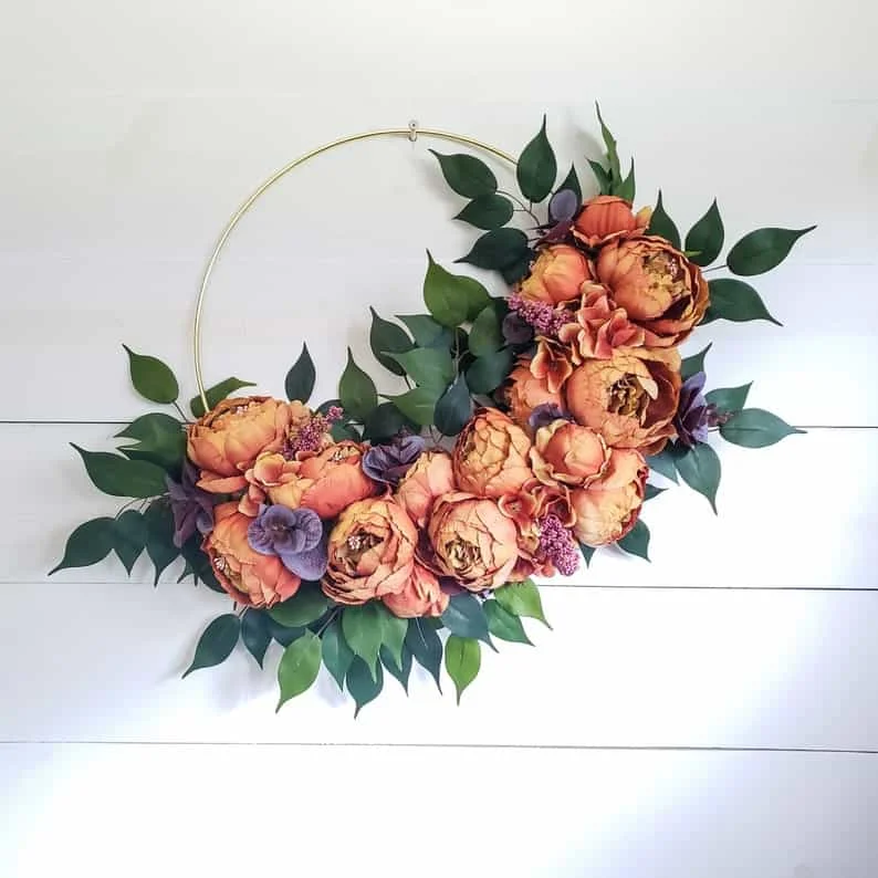 3. Autumn Peony Wreath