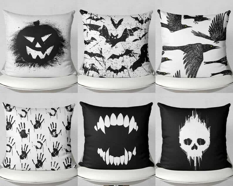15. Decoración de Halloween – cojines