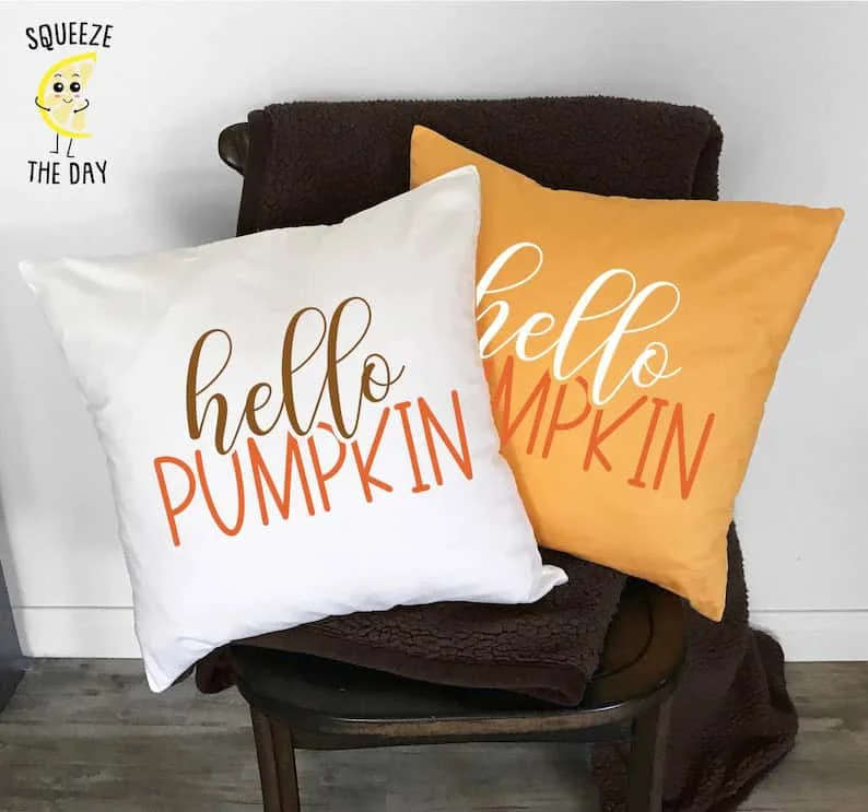 11. 白色与橙色南瓜抱枕