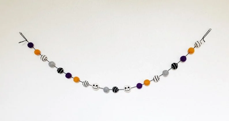 8. Фетрові гірлянди з вовни