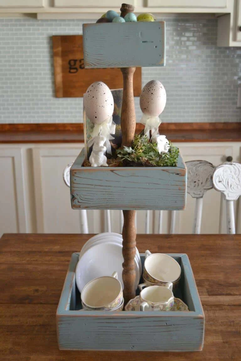 6. Estante de tres niveles