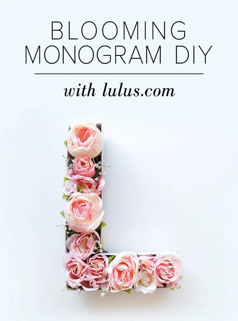 4. Blooming Monogram DIY