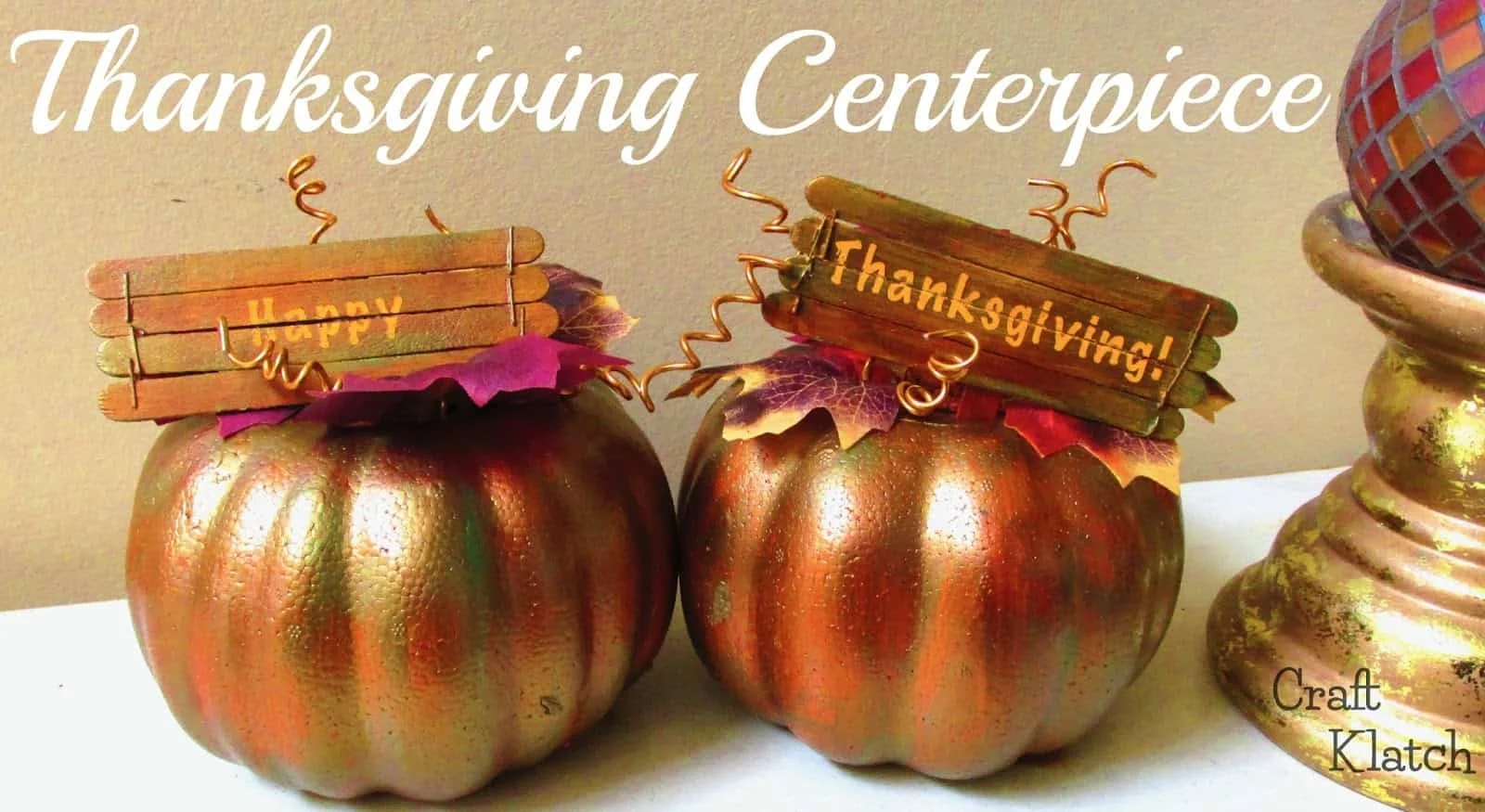 14. 金色南瓜中心装饰