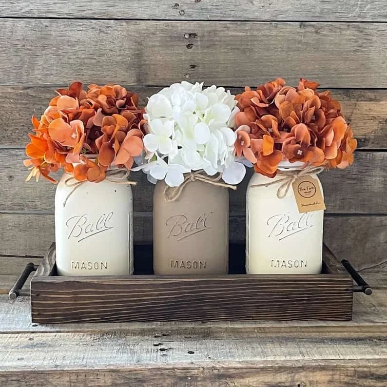 10. Elementos centrales de frasco mason