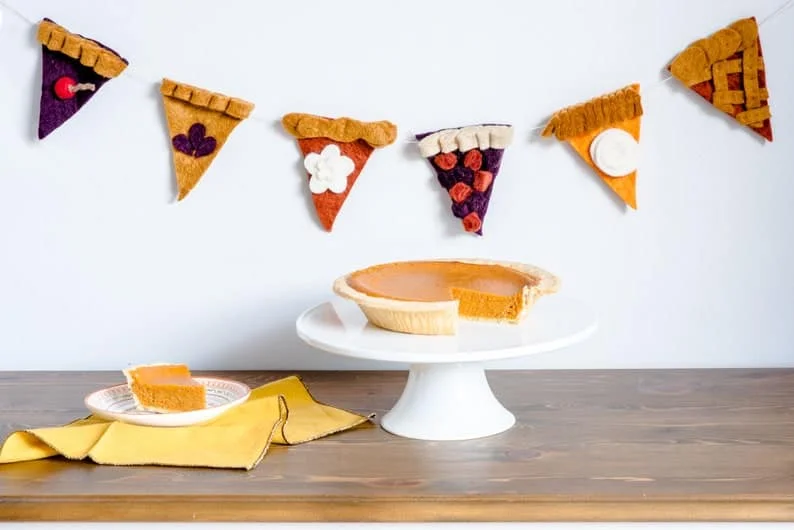14. Guirnalda con pasteles para el Día de Acción de Gracias