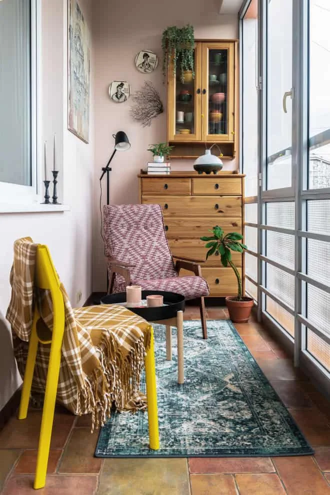 14. Terraza ecléctica acogedora