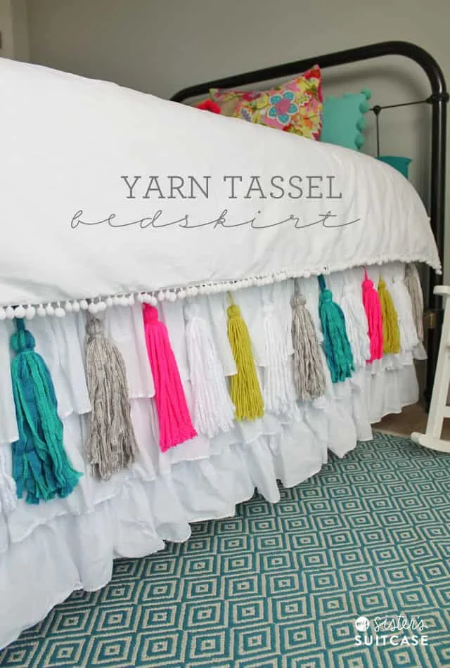 7. DIY Yarn Tassel Bedskirt