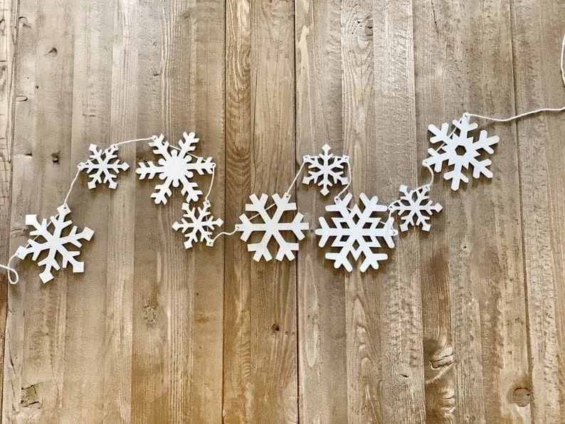 4. Letrero de nieve de madera