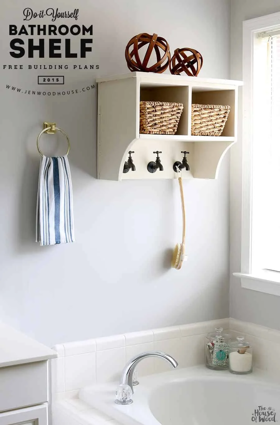 7. Estantería de baño DIY