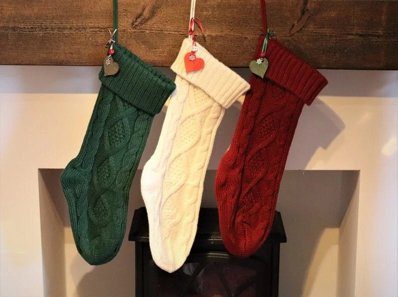 4. Великі в'язані Різдвяні носочки