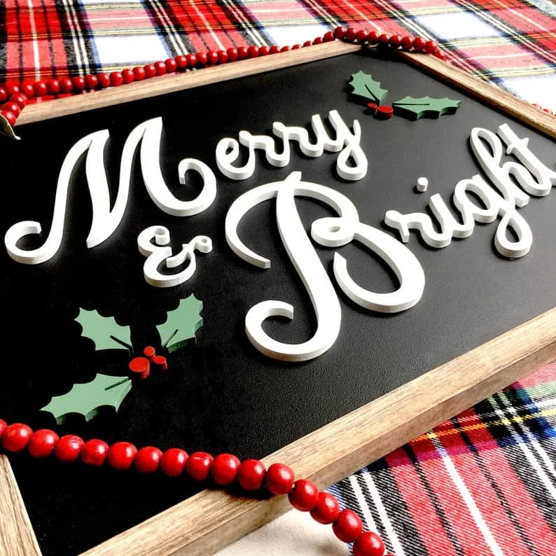 10. Decoración navideña 3D divertida y brillante