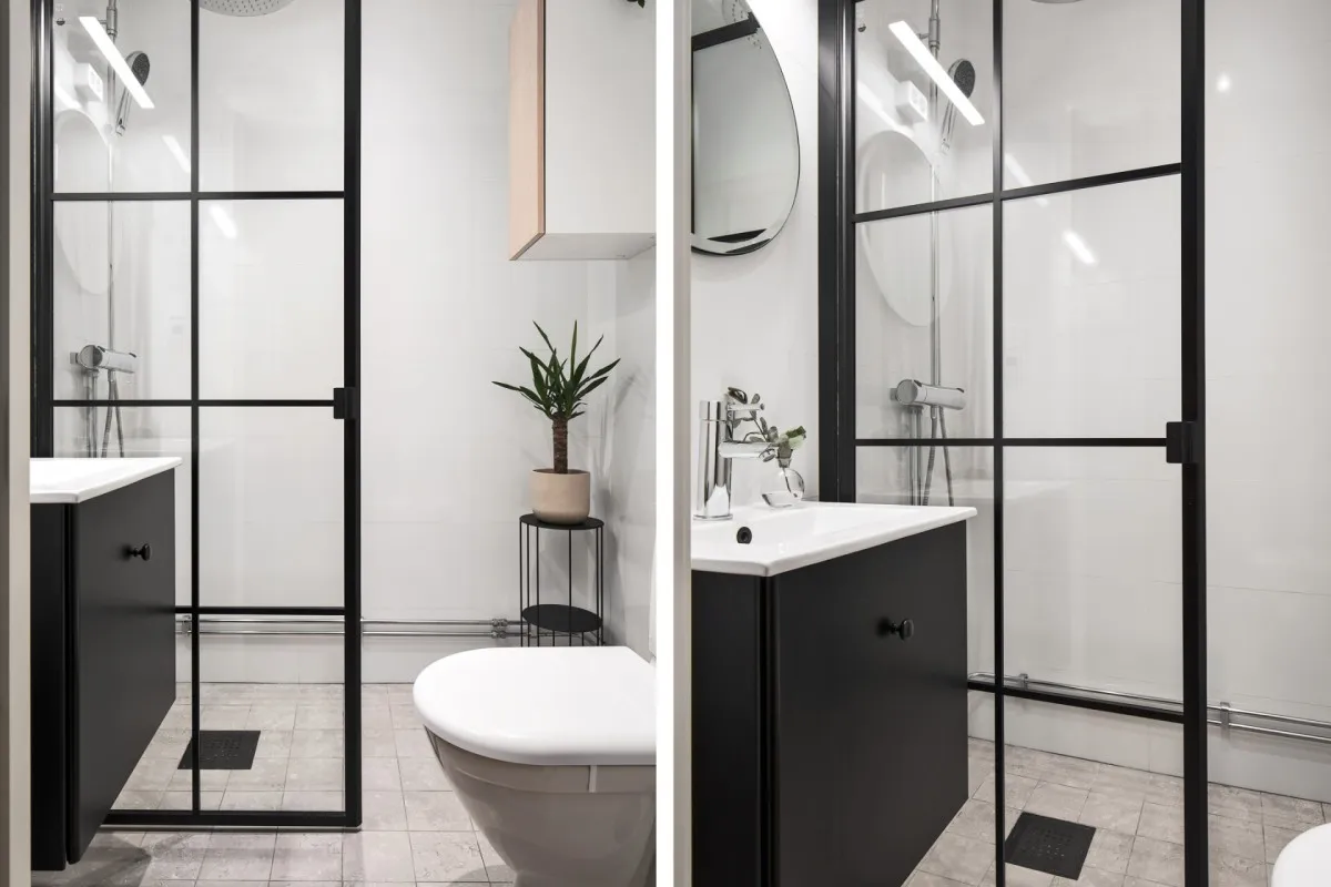 Light Pink and Dark Gray Combination in Interior Design