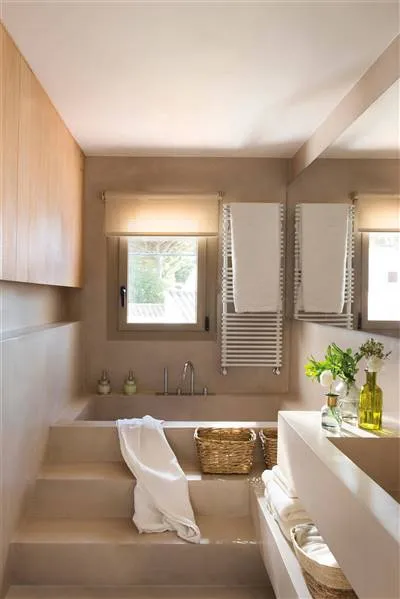 带淋浴的浴室，宽敞，迷你浴室灵感设计