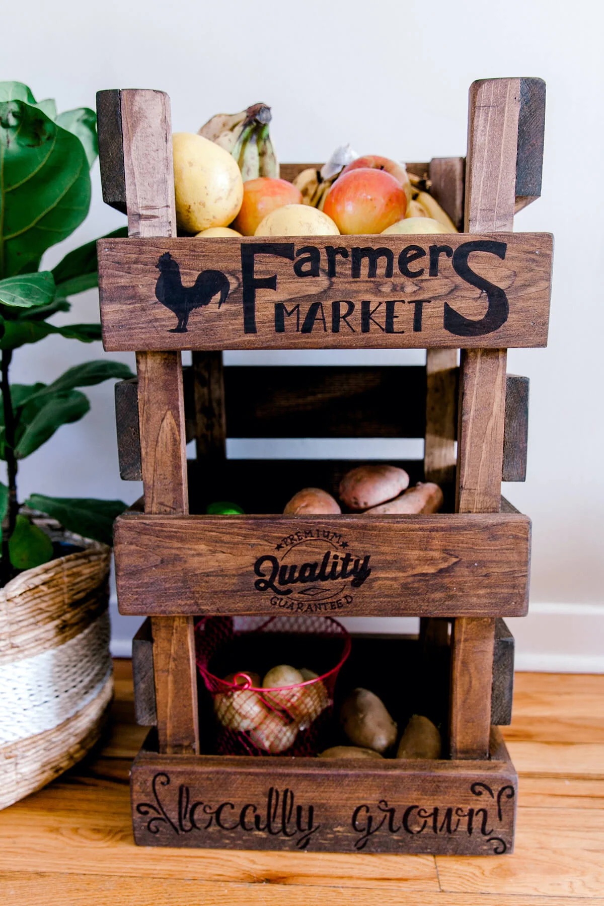 7. DIY Wooden Food Shelf