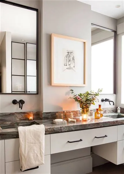 带淋浴的浴室，宽敞，迷你浴室灵感设计