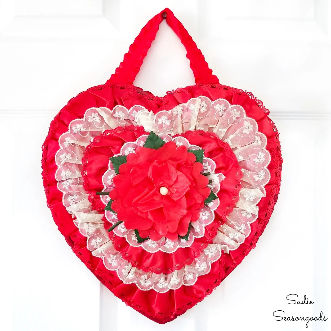 8. DIY Valentine's Day Wreath with Candy Box