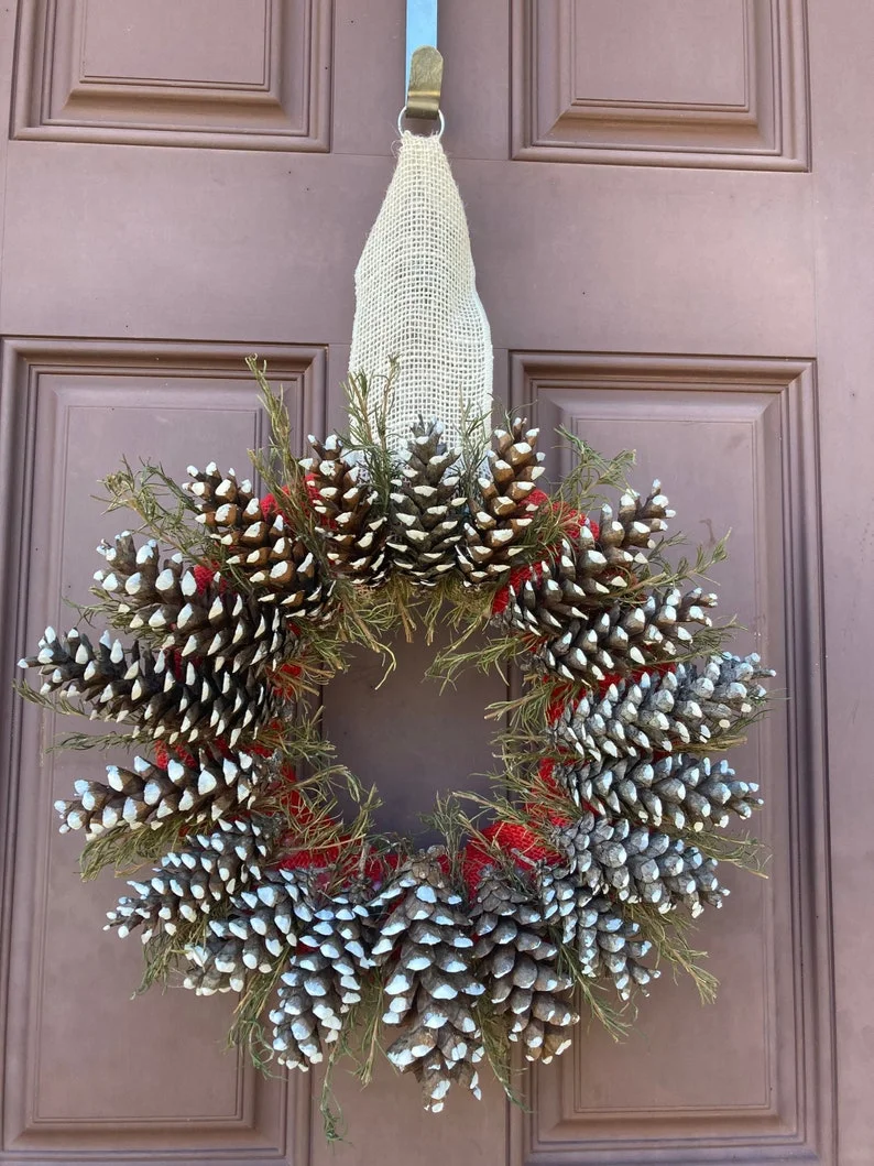 14. Wreath from Cones and Virginia Rosemary
