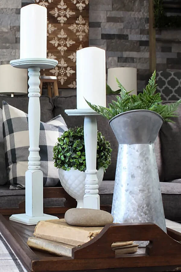 9. Portavelas de diy hechas con tornillo