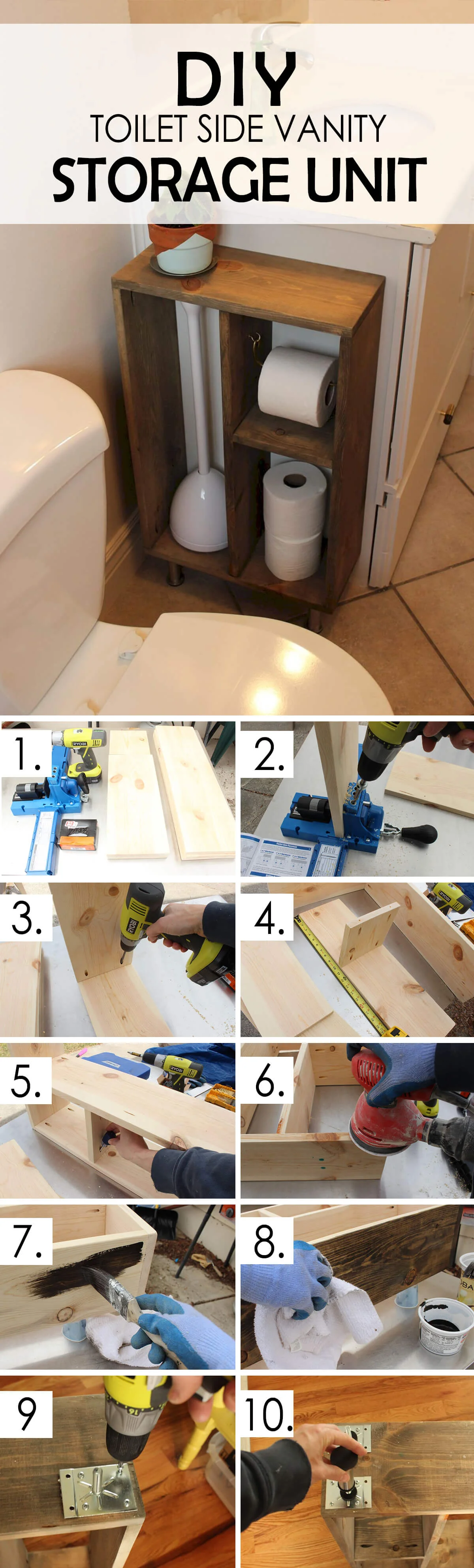 15. DIY Side Table for Toilet