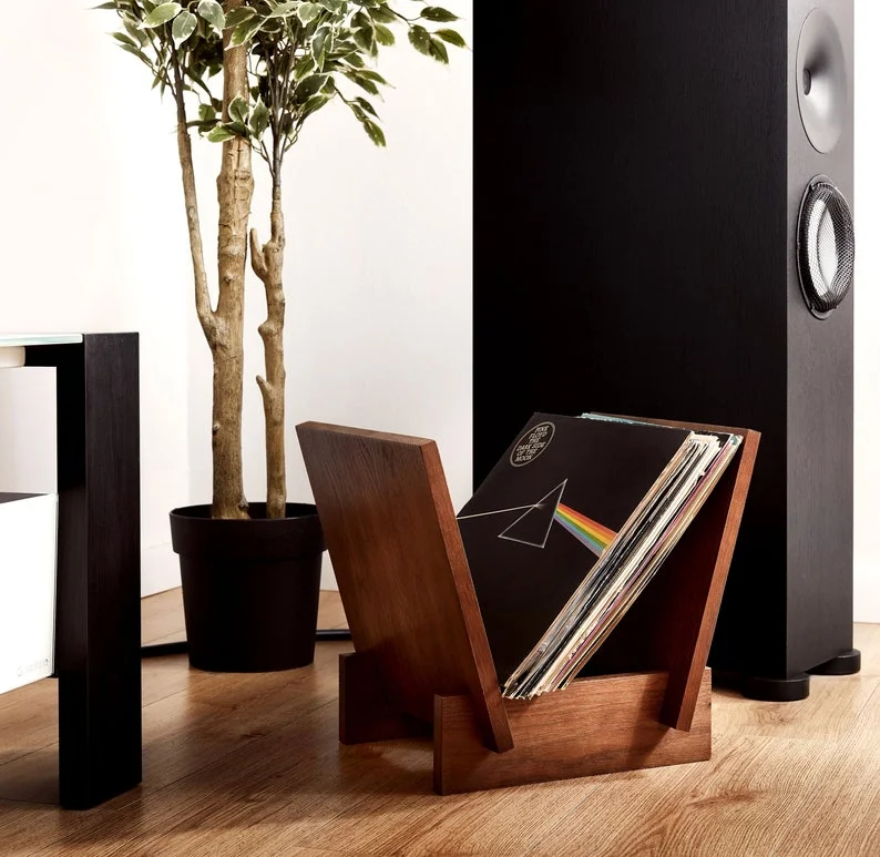 4. 木质翻转式黑胶唱片支架