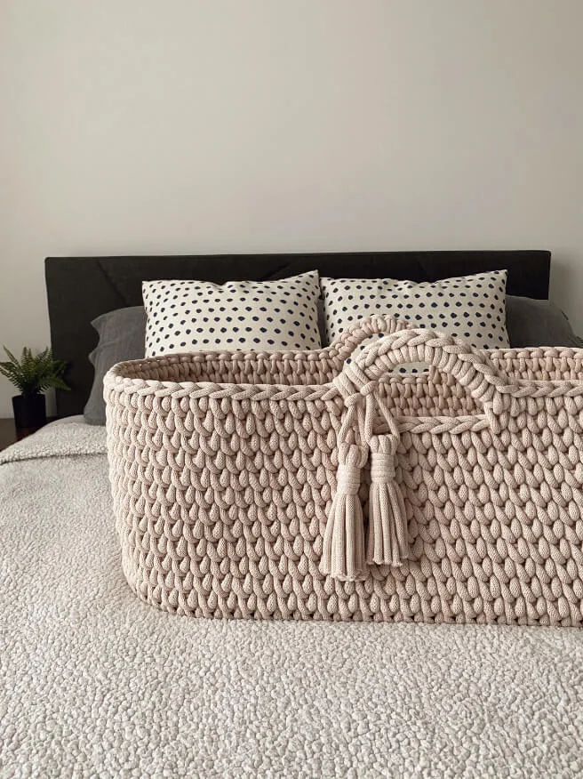7. Hand-Knitted: MOSES BASKET