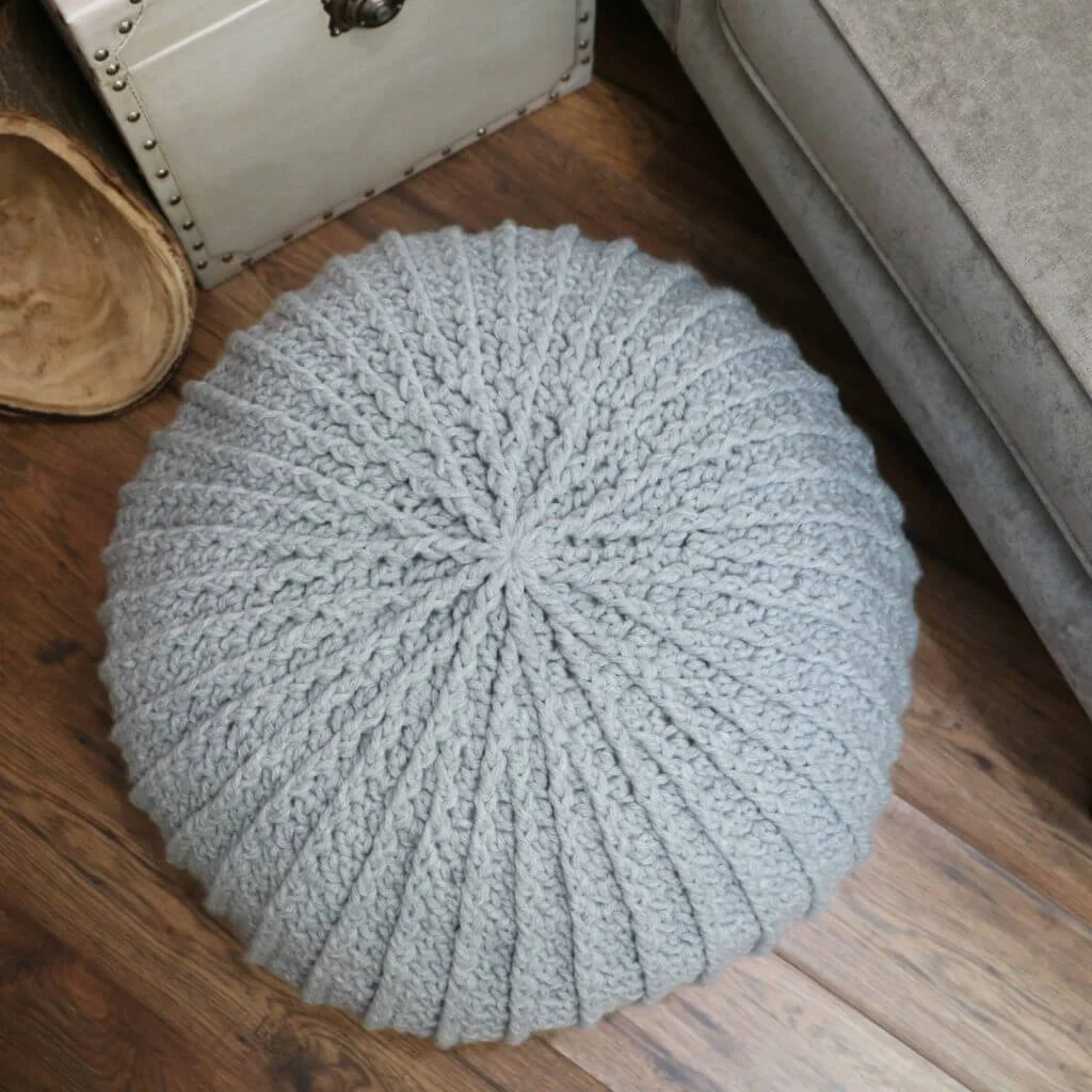 13. Knitted Floor Pillow