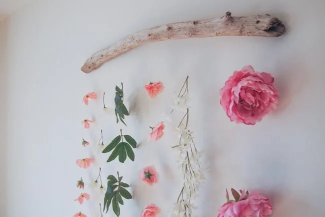 6. Pared floral colgante DIY