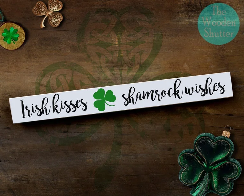 圣帕特里克节木质置物架标志