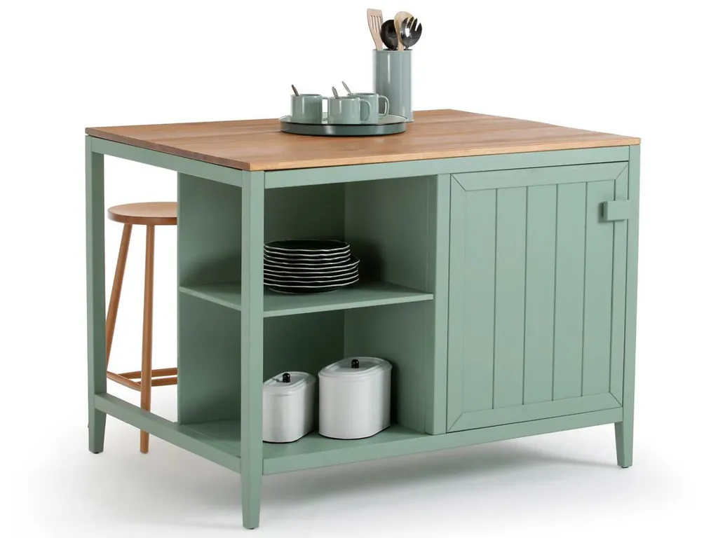 如何装饰浅绿色和木质厨房