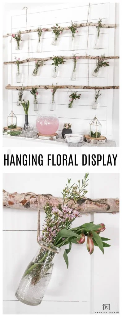 2. Fondo floral colgante DIY