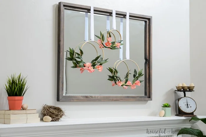 4. Decoración de chimenea simple para primavera