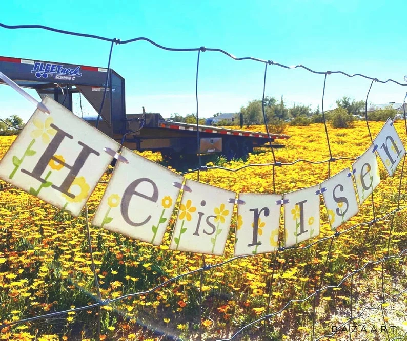 7. Pancarta HE is RISEN