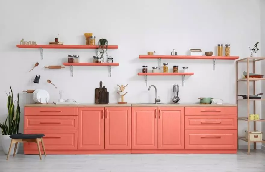 Orange-pink ways to refresh interior