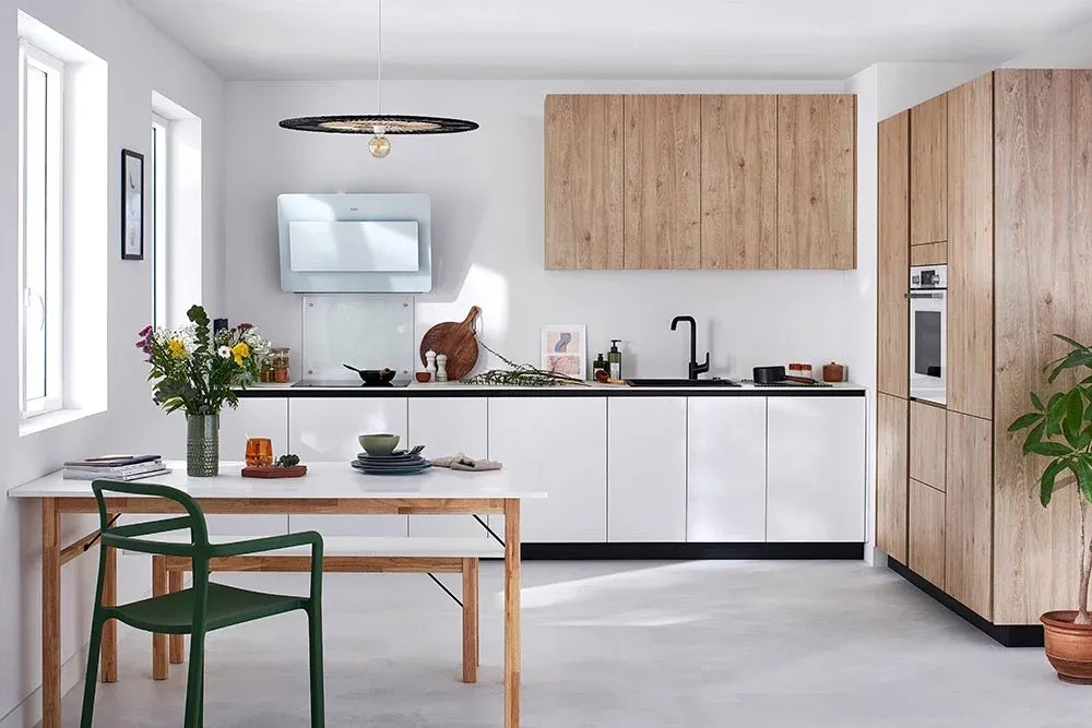 美丽的白色厨房模型