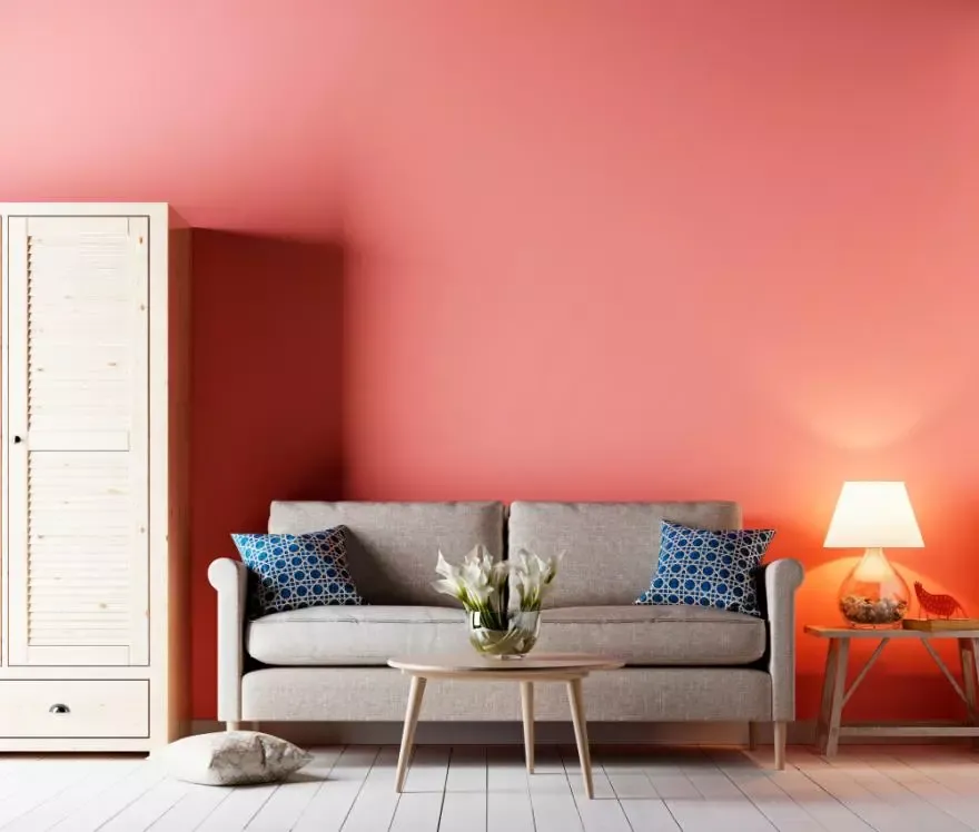 Orange-pink ways to refresh interior