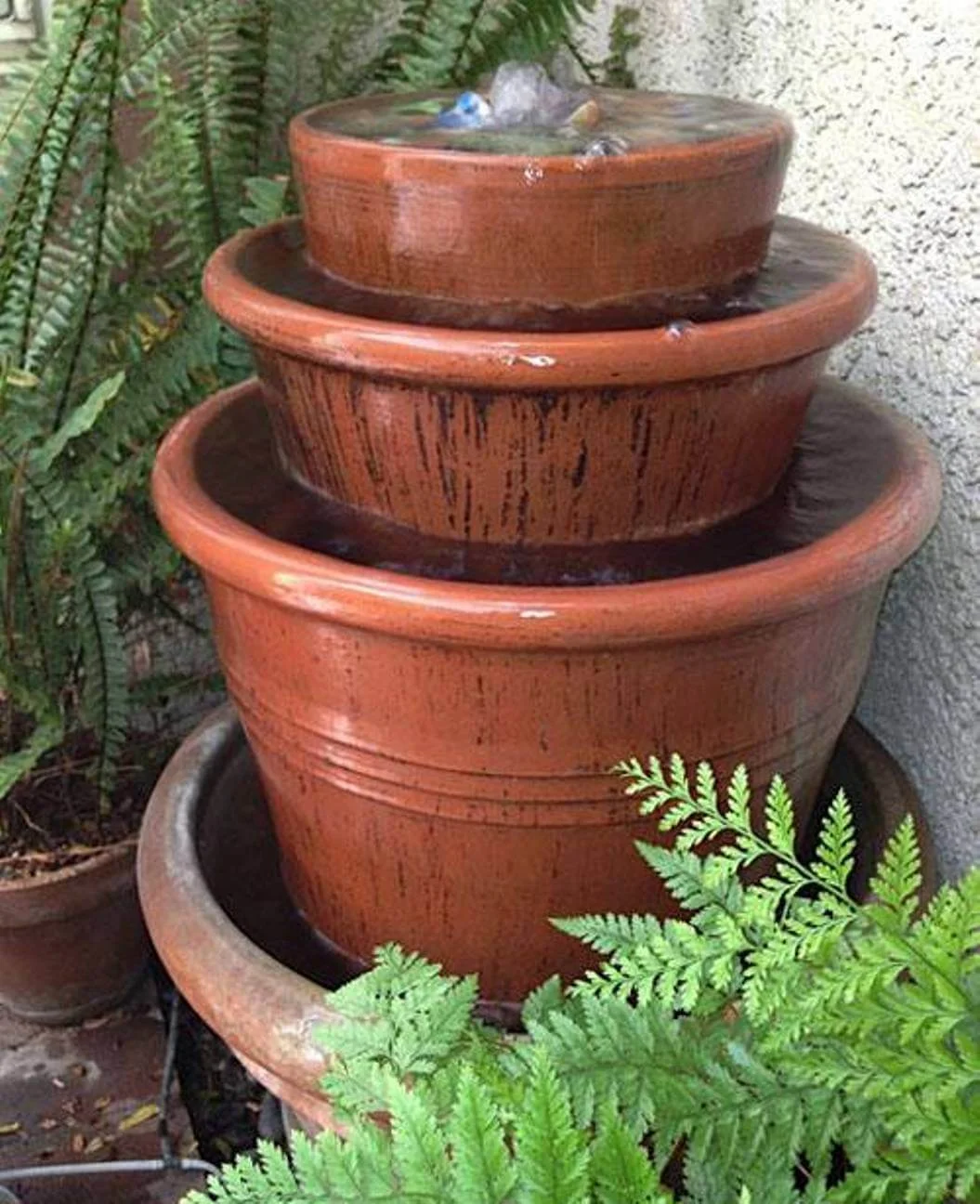 Fountain from a Multi-Level Ceramic Pot