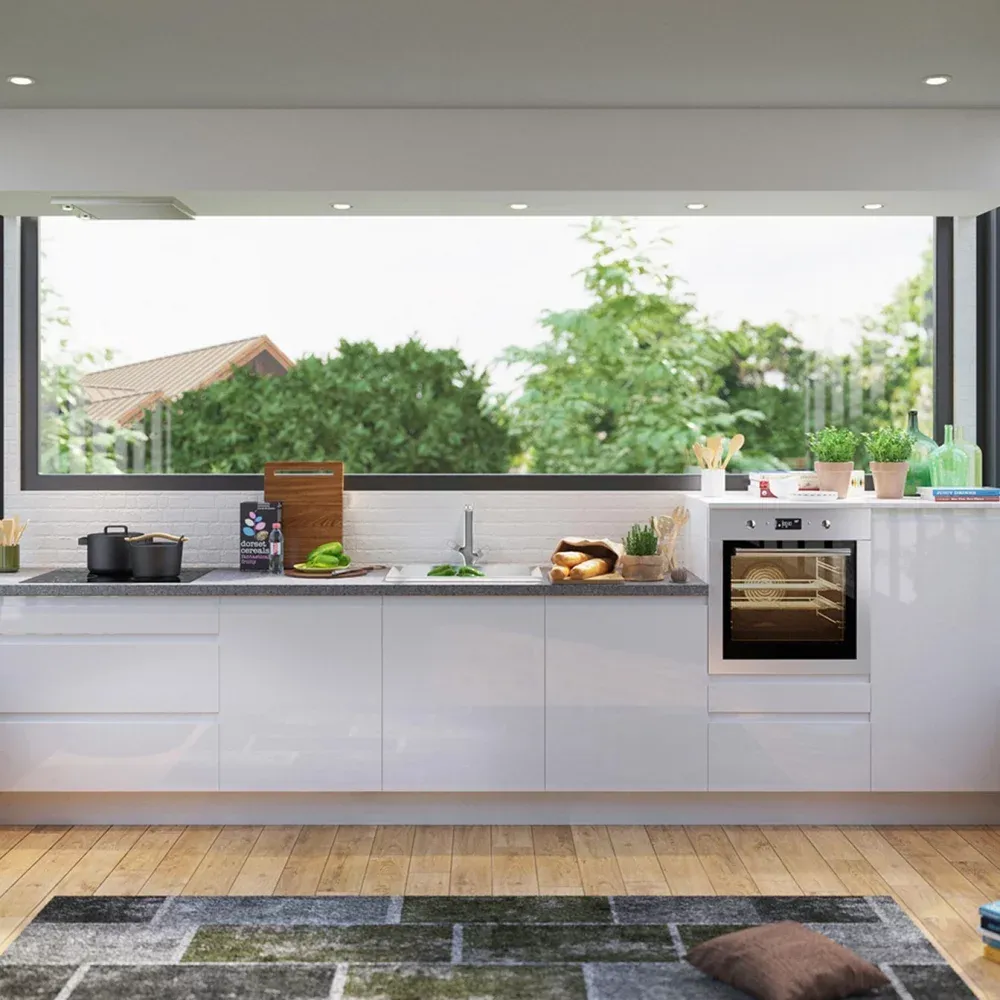 美丽的白色厨房模型