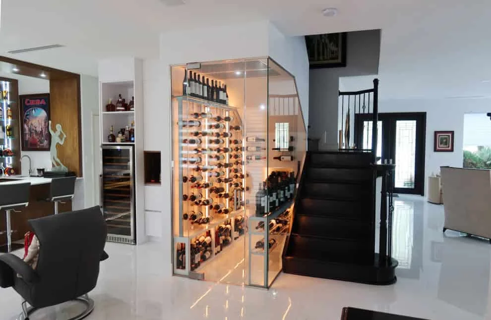 15. Wine Room Under Stairs in Doral