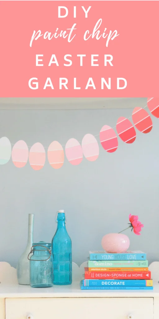 14. DIY cinta de huevos de Pascua hecha con fragmentos coloridos