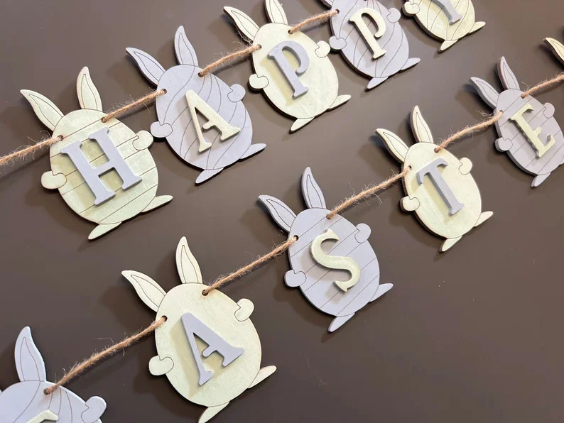 13. Manualidad: guirnalda con felicitación de Pascua