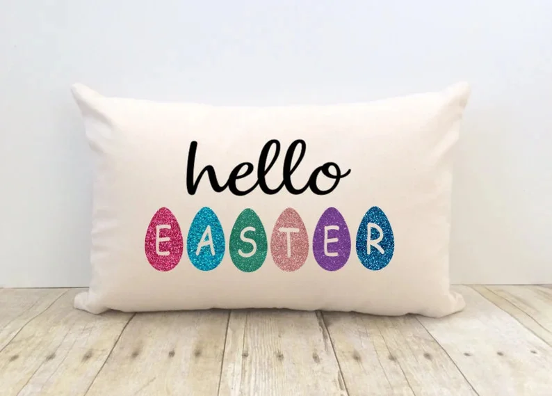 2. Cobertor para almohada con huevo de Pascua