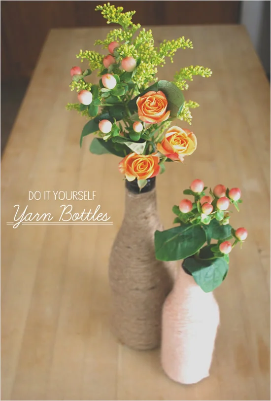 13. DIY Knitted Bottles